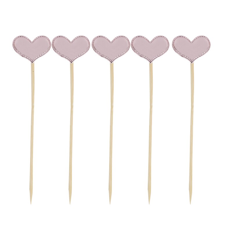 5pcs / Pak Hiasan Topper Kue Dengan Bentuk Mahkota / Hati / Bintang Untuk Perlengkapan Pesta