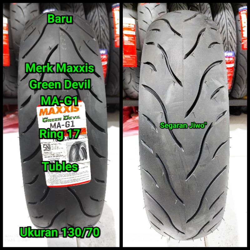 Ban Tubles motor ring 17 Ukuran 130/70 Merk Maxxis Green devil MA-G1 Ban belakang Honda CBR 150 Ori