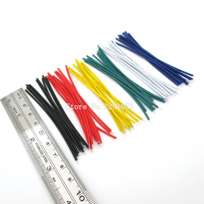 AWG 24 Kabel Jumper Lapis Timah Untuk Solder Ke PCB 24AWG 8 cm