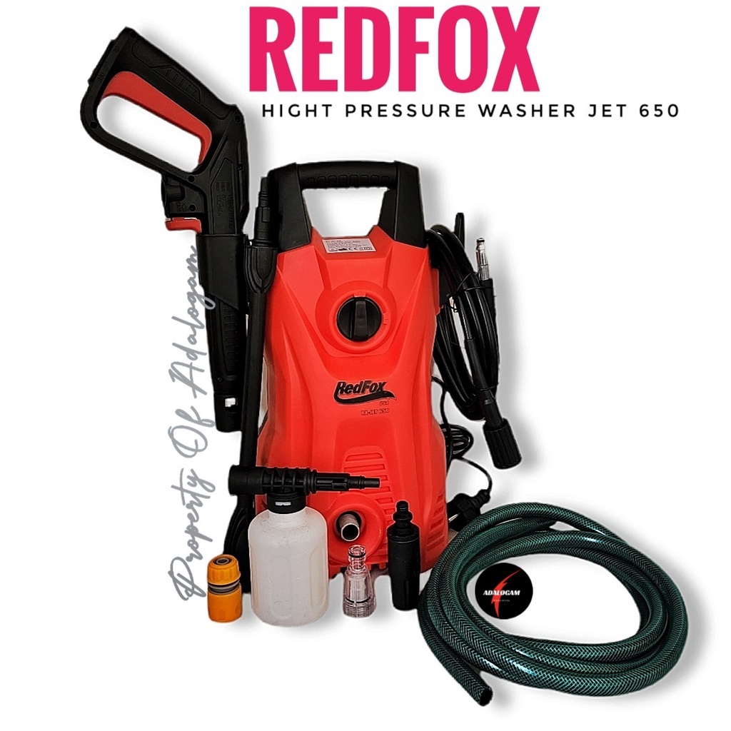 REDFOX RX-JET650 Mesin Steam Cuci Mobil Motor - Jet Cleaner 90 Bar