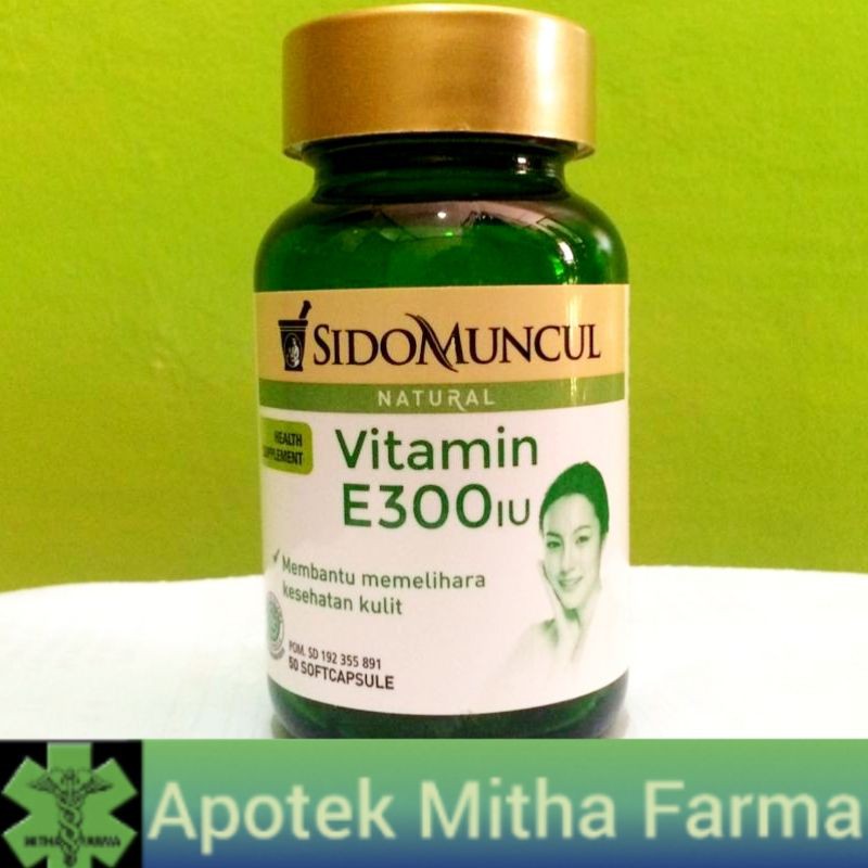 Jual SIDOMUNCUL NATURAL VITAMIN E 300IU 50 KAPSUL / BOTOL Shopee Indonesia