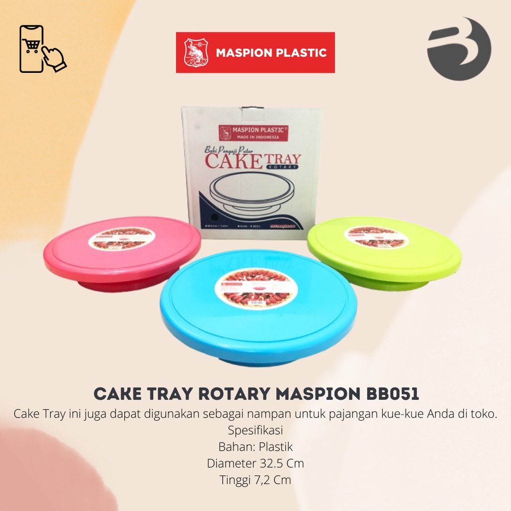 Cake Tray Rotary Maspion BB051 /Meja Tatakan Putar Penghias kue