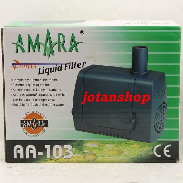 Amara AA 103  AA103 mesin pompa celup aquarium aquascape kolam Hidroponik power head