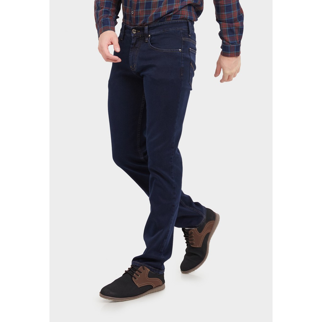 JBBoss Celana Panjang Jeans Polyring Stretch Regular Fit (Blue Black) / Ramayana Jatinegara