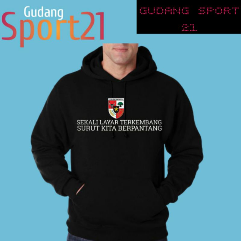 jaket hoodie pemuda pancasila sekali layar terkembang surut kita berpantang hoodie pemuda pancasila