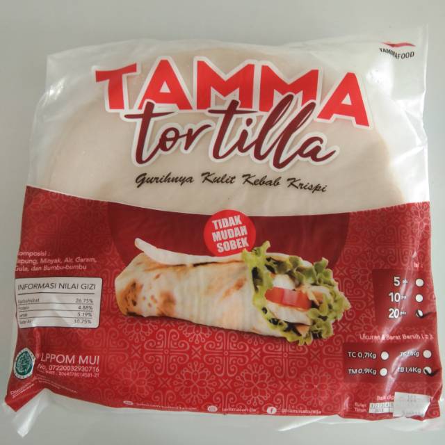 

Tortilla tama 25cm isi20