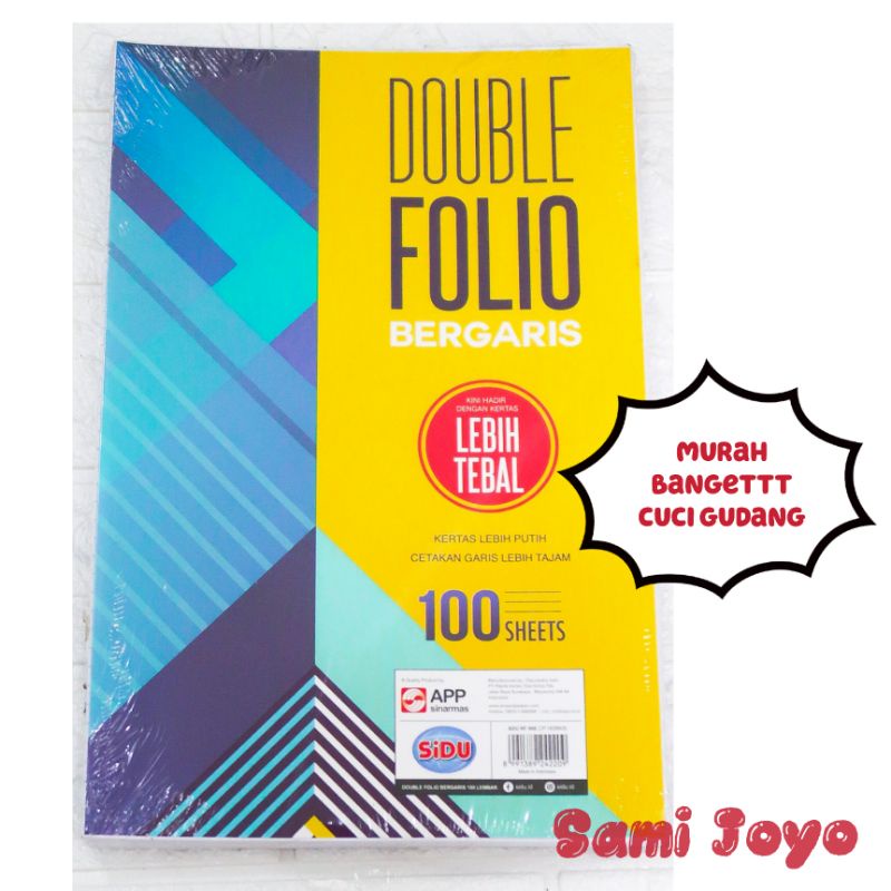 

double folio garis 100