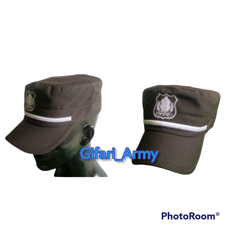TOPI TERBARU SECURITY/SATPAM COKLAT.MODEL TOPI KOMANDO/Topi scurity coklat