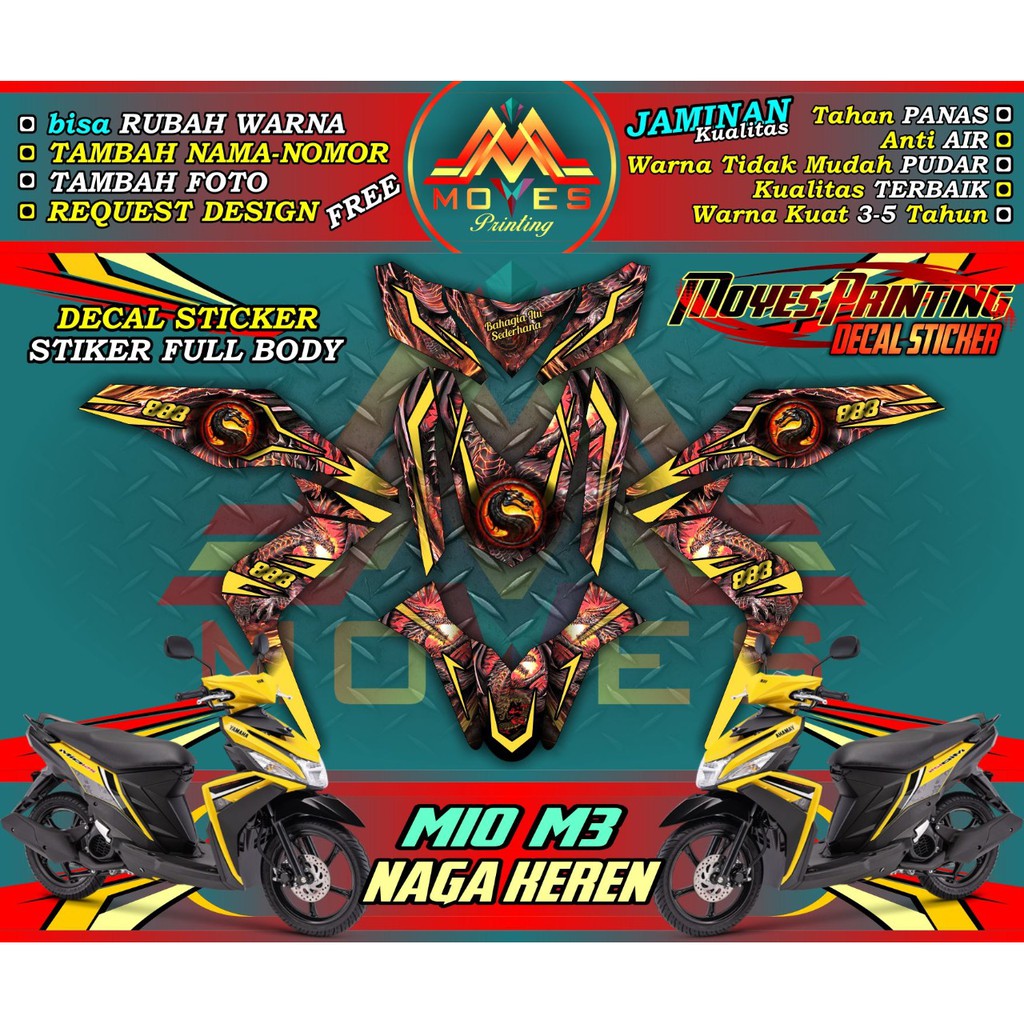 stiker motor mio m3 Stiker decal motor mio m3 decal full body mio m3 decal motor yamaha mio m3