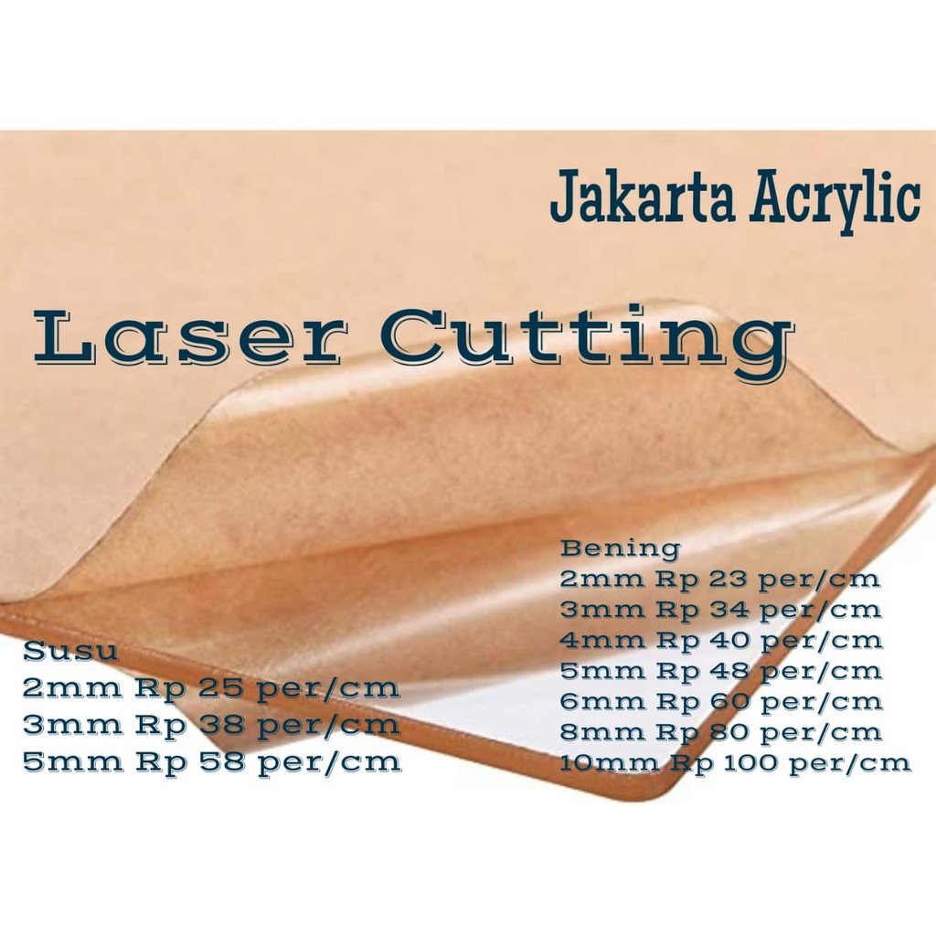 Acrylic 4mm Bening Clear Transparan Akrilik Custom Lasercut Termurah