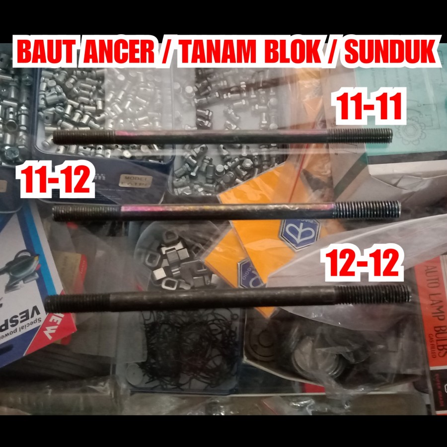 Baut Ancer Tanam Blok Vespa Super Sprint PX PS Excel VBB Bajaj VNB