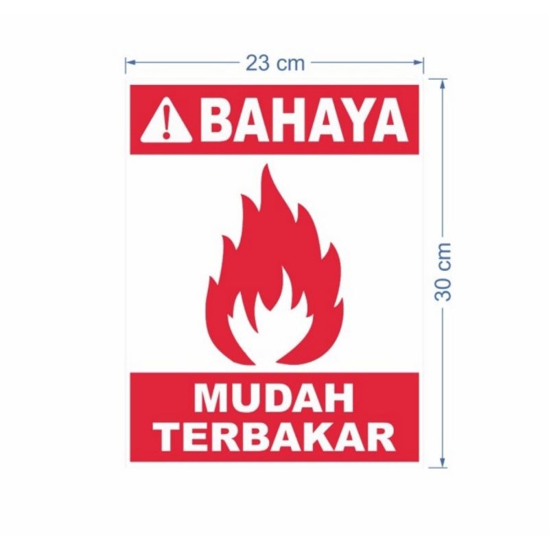 Jual Stiker Promo Bahaya Mudah Terbakar X Sign Rambu K Perhatian