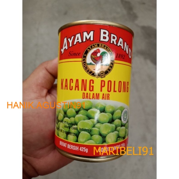 

Ayam Brand - Kacang Kaleng Polong Hijau 425gr MB91