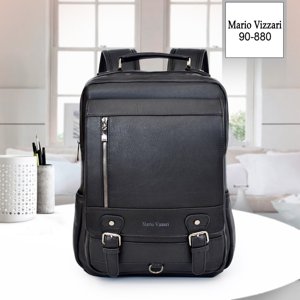 Tas Ransel Pria Kulit Mario Vizzari Cobalt (90-880) - Laptop