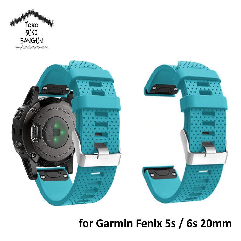 TALI JAM Garmin Fenix 7s 6s 5s Sapphire 20mm QUICK FIT Rubber Watch Strap