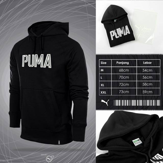 puma black zip up hoodie