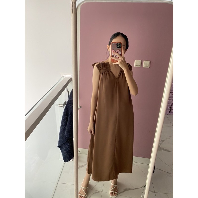 NABO - Lilian Dress ( olive , milo)