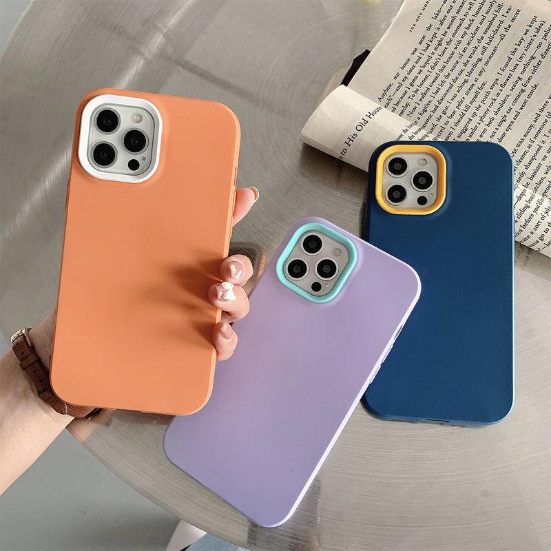 3 In 1 Case Bahan Silikon Tahan Banting Untuk Iphone 13 11 12 Pro Max 7 8 Plus X Xs Max Xr Se 2020