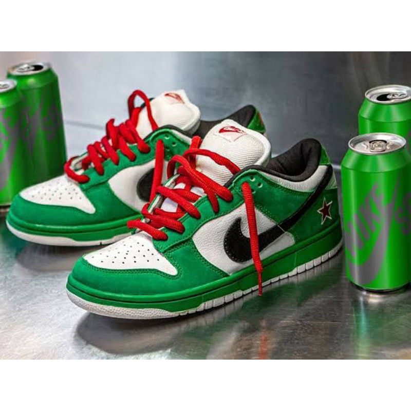 SEPATU SNEAKERS PRIA WANITA COWOK OLAHRAGA SPORT RUNNING JOGGING NIKE SB DUNK LOW PRO HEINEKEN CLASS