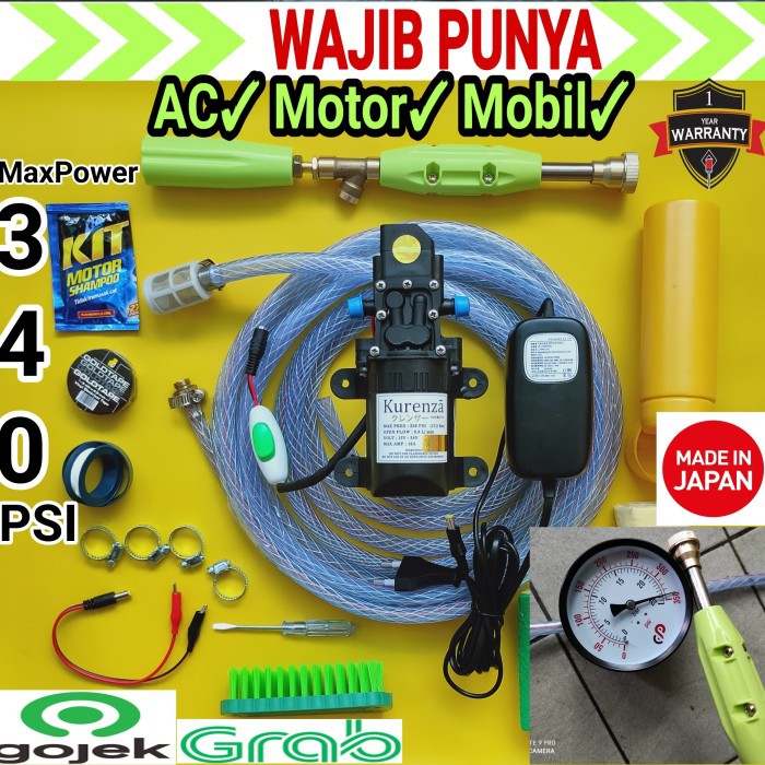 Berkualitas Set Lengkap Mesin Power Sprayer Alat Cuci AC Motor Mobil Steam Terlaris