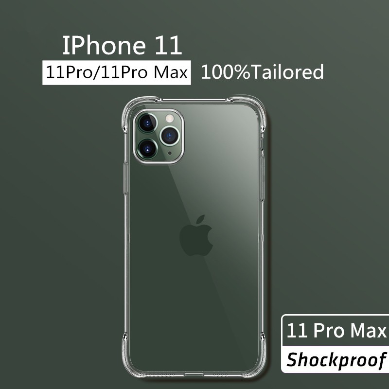 Casing IPhone 12 Pro max 11pro 11max XS Max X 6s XR 7 8 6 Plus Apple Cover Clear Airbag Case Lengan pelindung