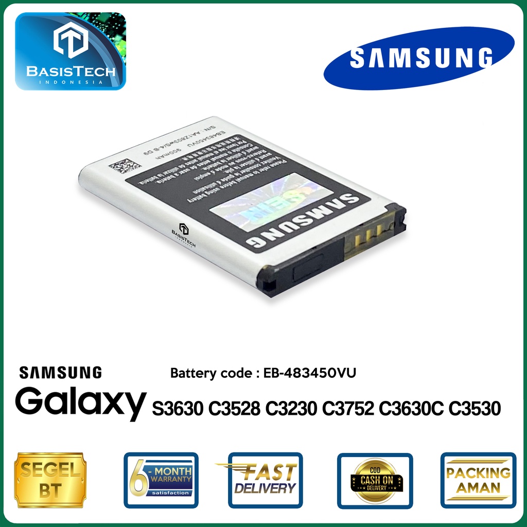 BATERAI SAMSUNG S3630 - C3528 - C3230 - C3752 - C3630C - C3530 - EB483450VU - ORI99