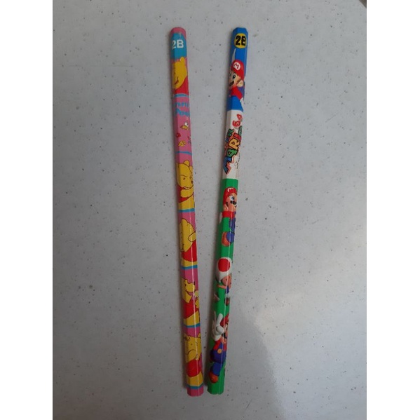 

pensil 2B pooh dan mario bros