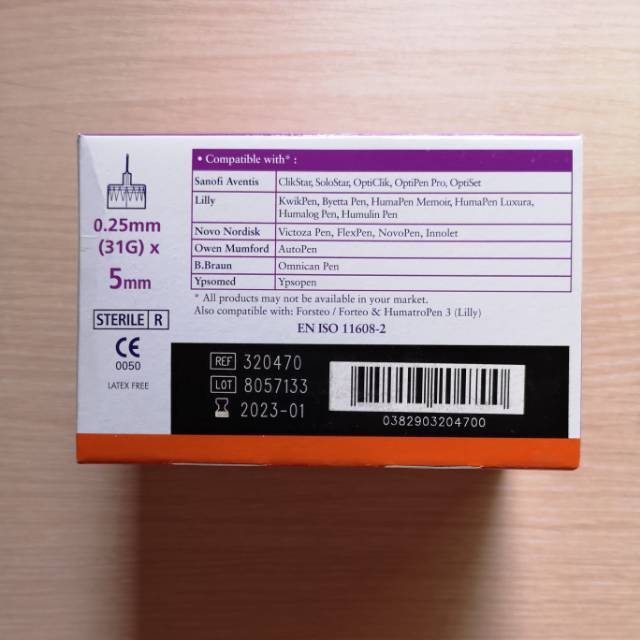 ECERAN Insulin / BD microfine 5 mm Ungu 0.25 mm ,(31G) x 5 mm