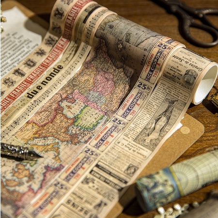 

HI441 Selotip Washi Kertas 8pcs Retro Vintage Jurnaling Scrapbook