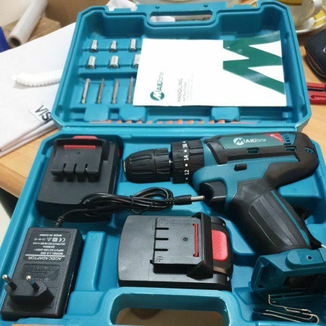 [khusus Pulau Jawa] Mailtank 32v 2 Bor Baterai Cordless Drill Driver Set Mata Sh-190