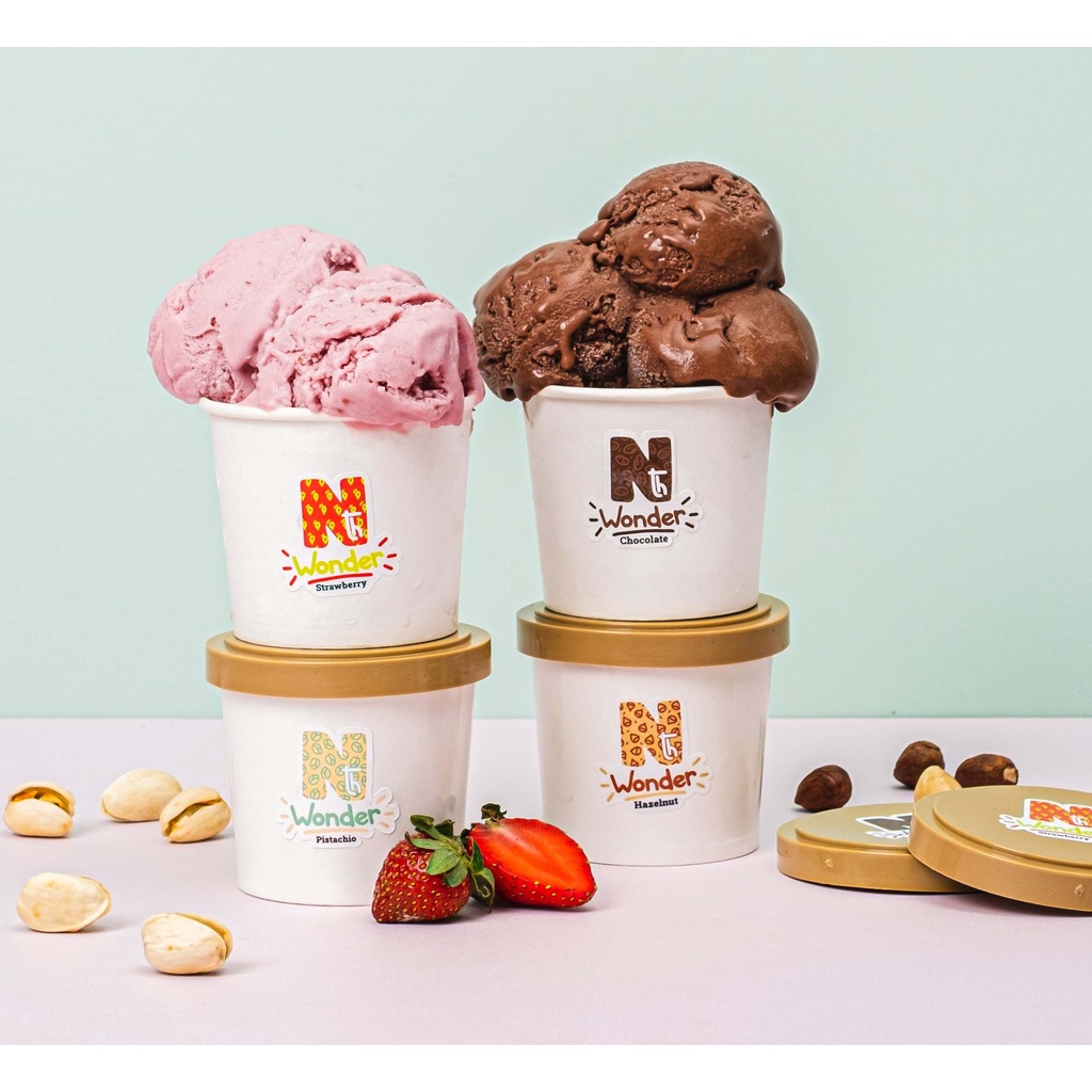 

2x Baby Pints - Sampler Pack Non-Dairy Gelato by Nth Wonder