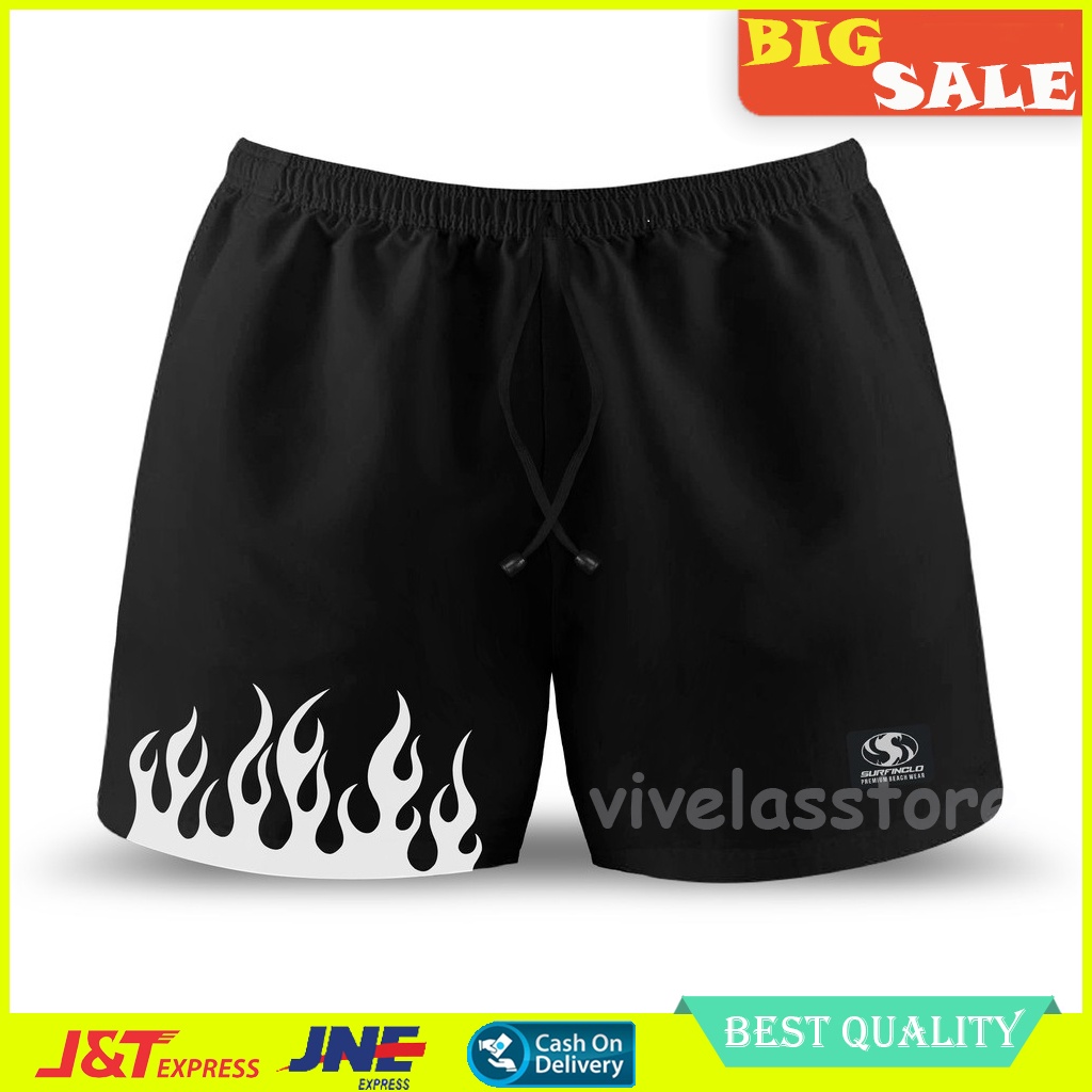 Surfinclo Boxer Black White Fire BOXER PRIA WANITA CELANA PENDEK GROSIR KOLOR PANTAI BOKSER DISTRO SURFING PREMIUM PANTAI RENANG SANTAI PRIA COWOK CEWEK WANITA  LAKI LAKI PEREMPUAN COWO DEWASA REMAJA MURAH TERLARIS PROMO BAHAN TEBAL TERMURAH TERVIRAL