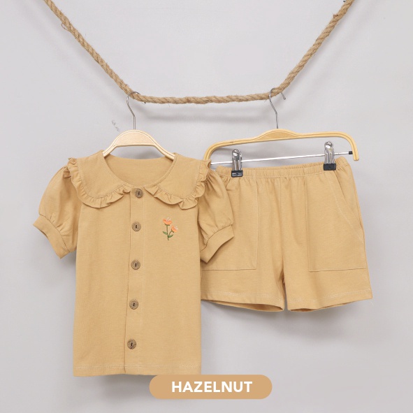 Mooi Setelan Anak Perempuan Paula Set-HAZELNUT