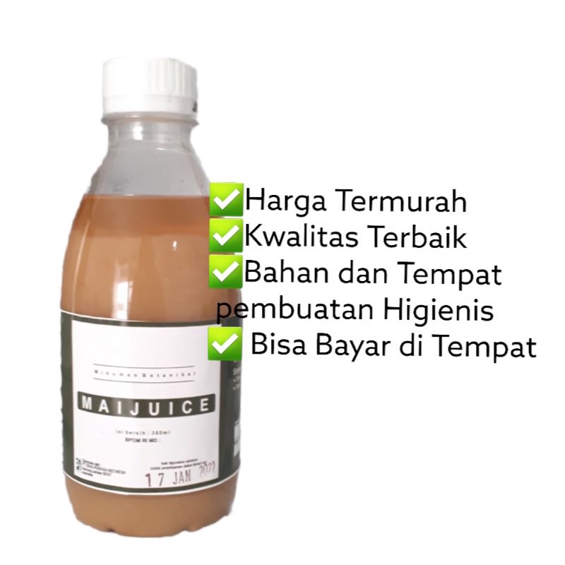 

Flash Sale Minuman Herbal Maijuice 350ml Pelangsing Obat Kista Obat Asam urat pelancar asi ikhtiar hamil