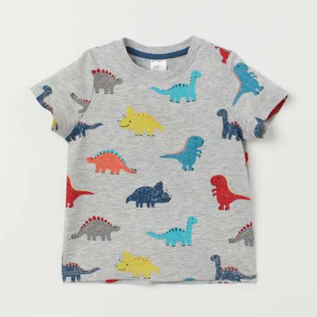 H&m hm printed tee dino 9m - 4y
