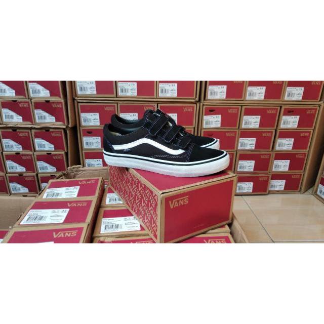 Jual VANS OLD SKOOL PRO VELCRO BLACK WHITE GLOBAL ORIGINAL | Shopee ...