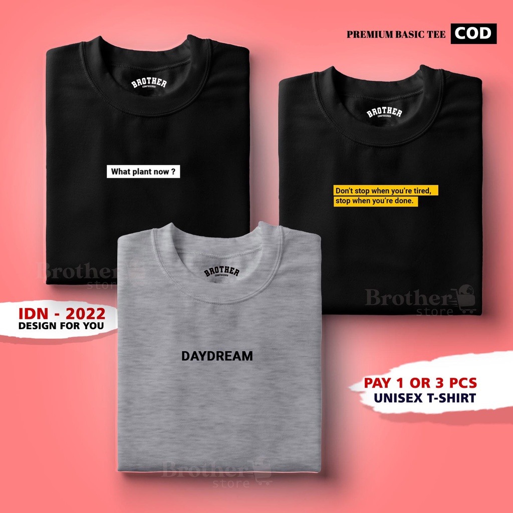 BUY 1 OR 3 PCS ( PROMO COD ) BROTHER STORE / Kaos Distro100% Catoon Combed 24s Tebal / ArticelDDREM