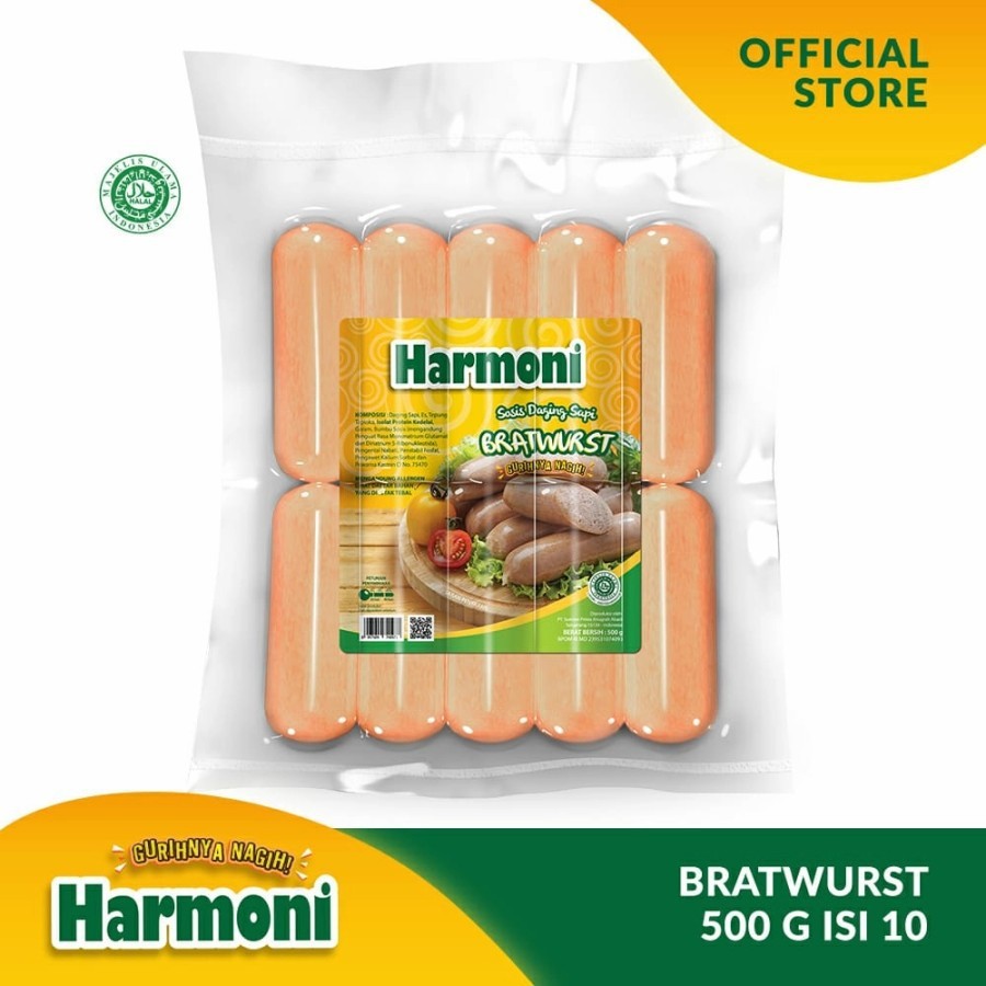 

Harmoni Bratwurst 500 gram FROZEN FOOD