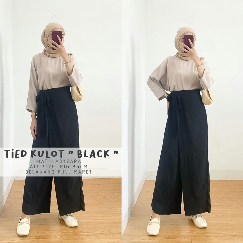 TIED KULOT ROK CELANA TAUPE MAGNOLIA CRINKLE AIRFLOW