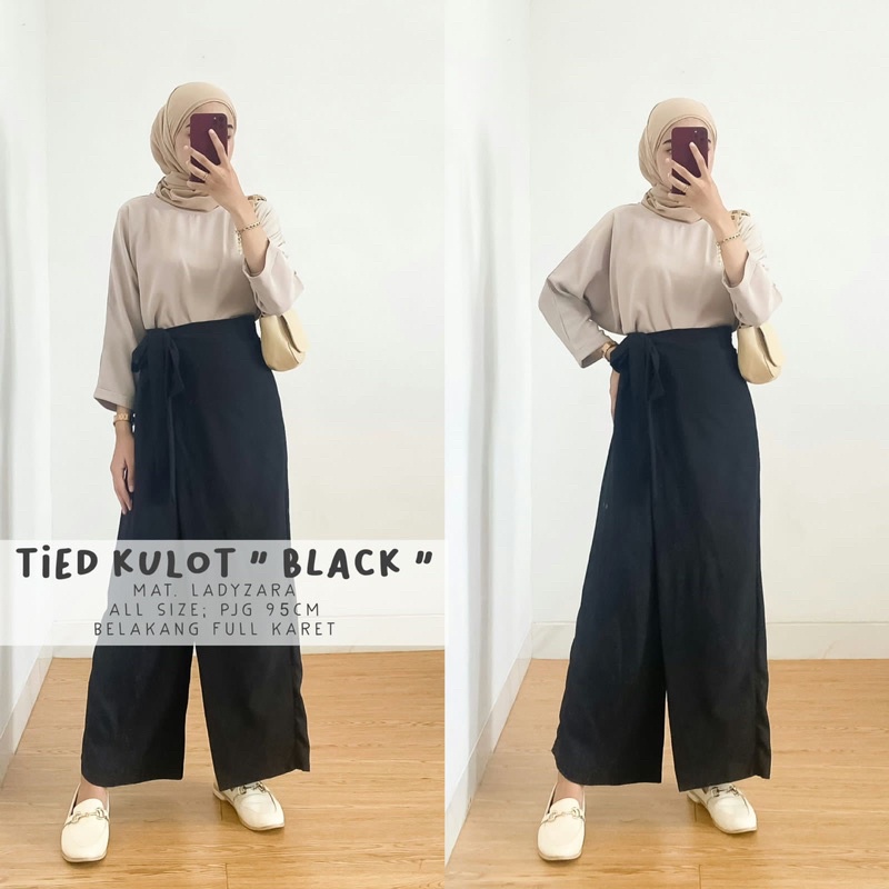 TIED KULOT ROK CELANA TAUPE MANGOLIA CRINKLE AIRFLOOW