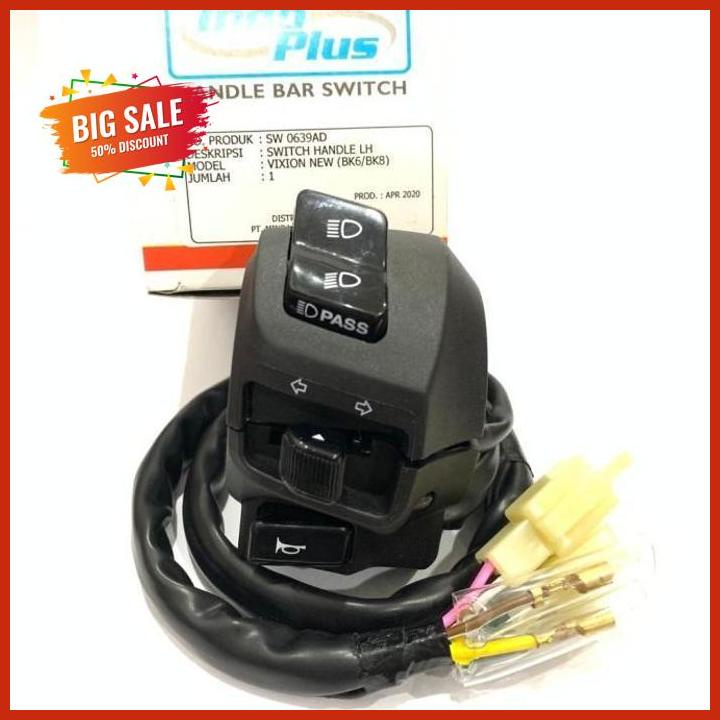 Lestari Motor2// Saklar Kiri Vixion New 2016 Led Original Minda Bk6 Bk8 Sw0639Ad