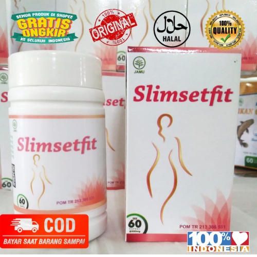 Kapsul Obat herbal kapsul slimsetfit original khasiat ampuh untuk pelangsing alami diet alami dari alami penuntut lemak tubuh alami halal BPOM