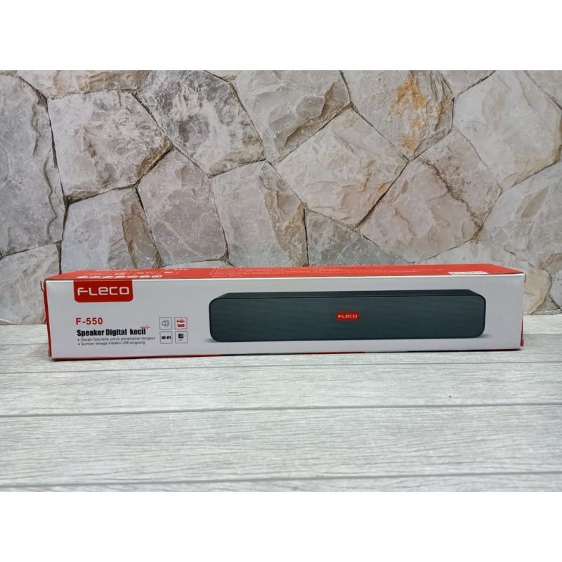 Soundbar Fleco F-550 USB /Speaker Aktif Laptop Komputer HP Super Bass /Speaker Digital