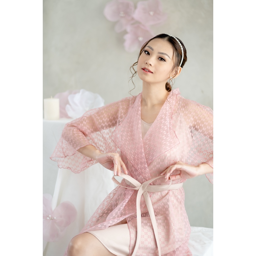 Alma Robe- FAE Collection- Kimono Organza Pengantin Bride Robe Wedding Robe Pita