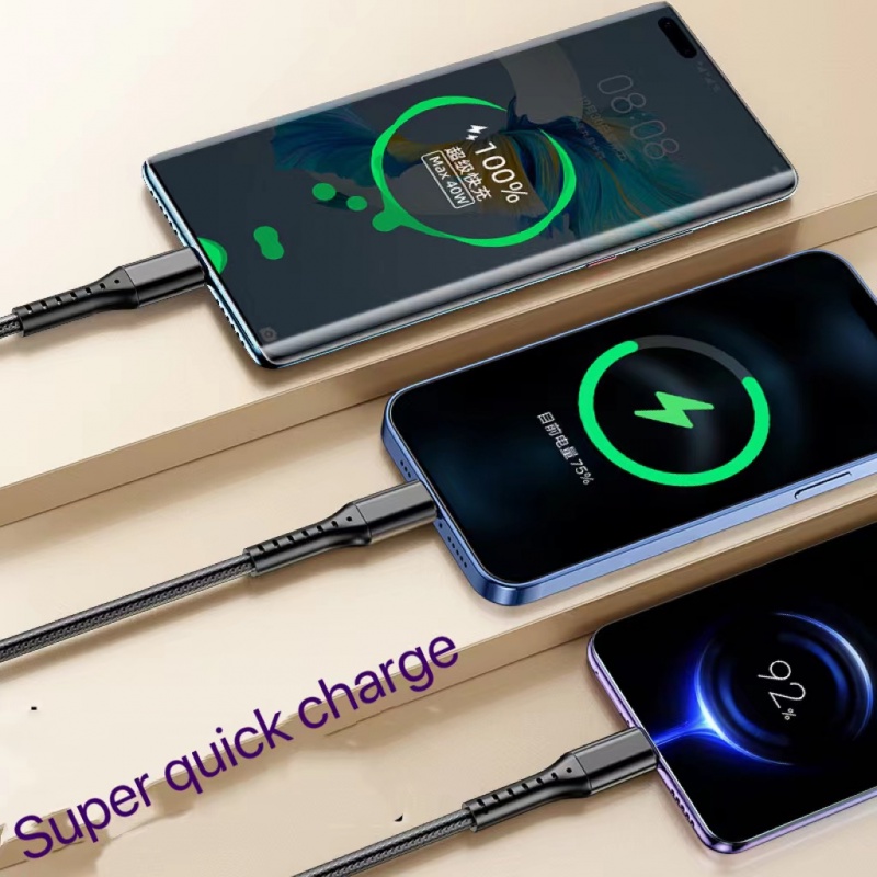 3in1 Kabel Data / Charger USB Tipe c Fast Charging Untuk iPhone / Android / xiaomi / huawei / Samsung / iPad