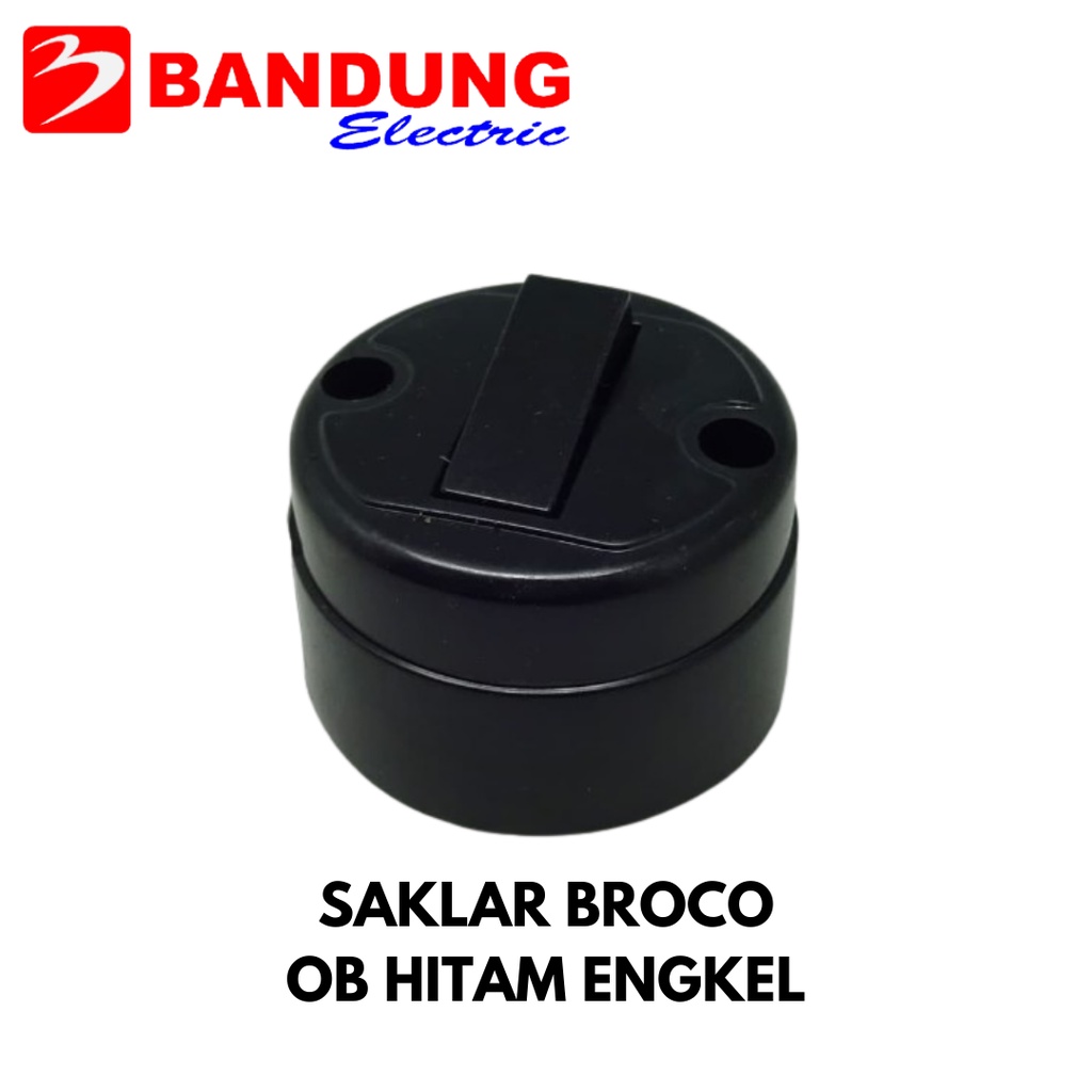 Saklar Broco OB hitam Engkel Bulat