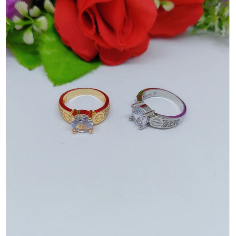 Cincin Xuping Permata Lapis emas 18k 110A-112A