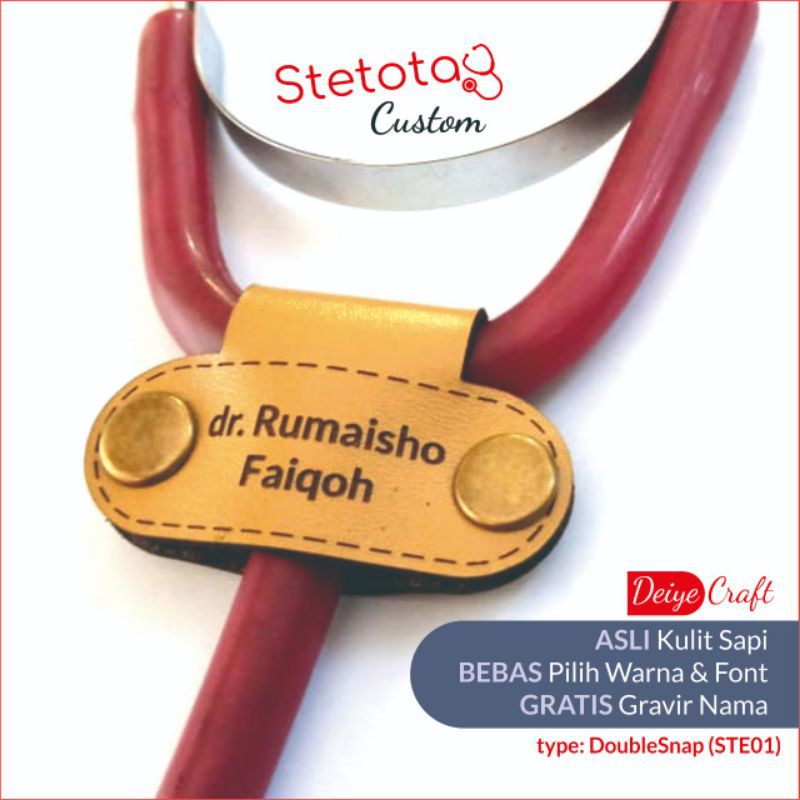 

Stetotag DoubleSnap Custom Name Kulit Sapi