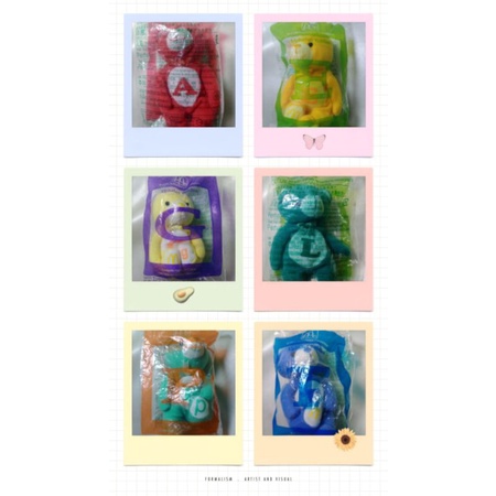 Boneka Alphabet Teddies 2003 Beruang Teddy Bear Bears McD Mcd McDonald Mcdonald McDonalds Mcdonalds 