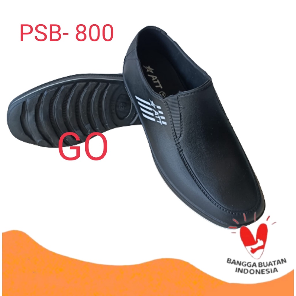 gos PRO ATT PSB 800 HITAM PUTIH Sepatu Karet Selop Pria Nyaman Anti Slip Model Terbaru Slip on Sepatu Formal Tanpa Tali Bahan Karet